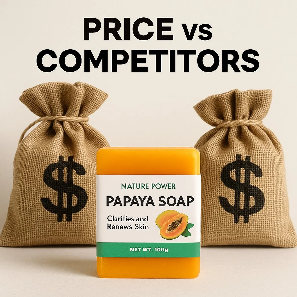 Affordable Nature Power Papaya Soap Price highlighting its best value among natural cleansers