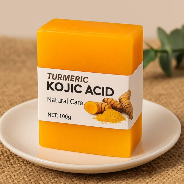 Handmade turmeric soap bar for glowing skin