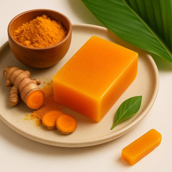 Turmeric soap for acne and dark spot reduction