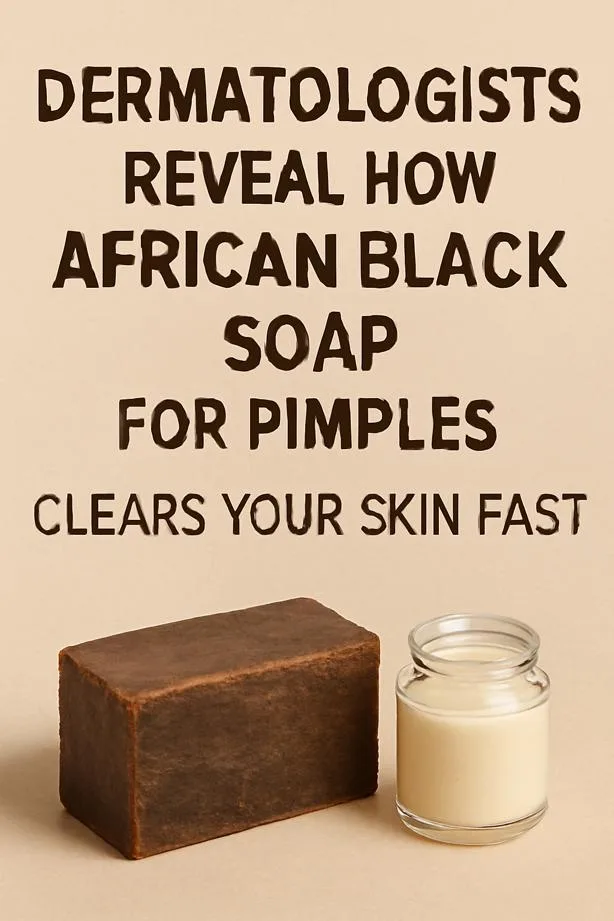 Discover the benefits of African Black Soap for Pimples in this image, featuring the soap alongside moisturizing products for clear and healthy skin