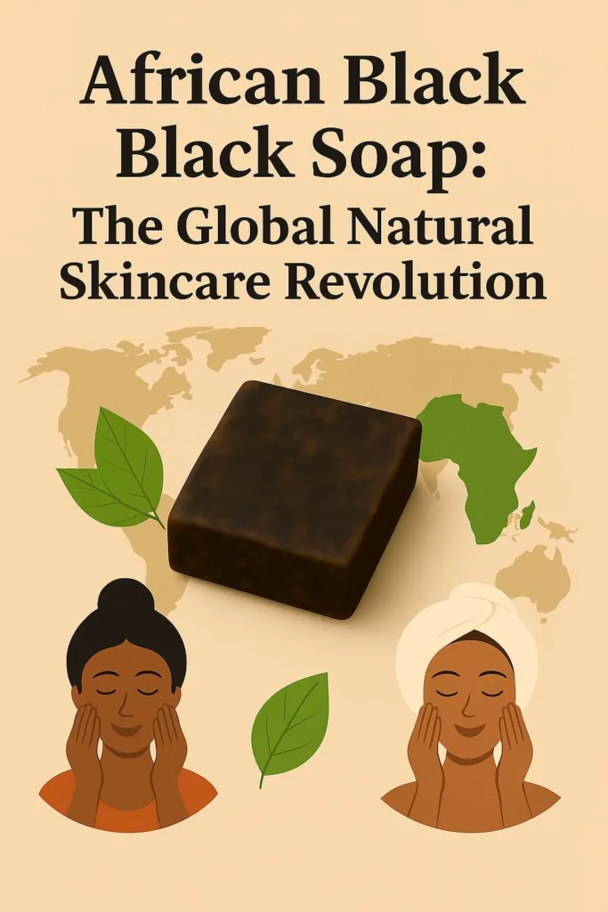 Discover authentic African black soap benefits with this natural skincare soap, perfect for gentle cleansing and nourishing the skin.