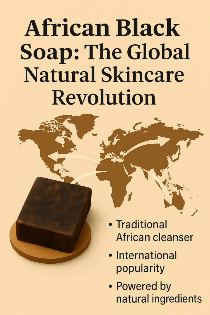 Authentic African black soap for natural skincare soap routines, highlighting the powerful African black soap benefits for healthy, glowing skin.