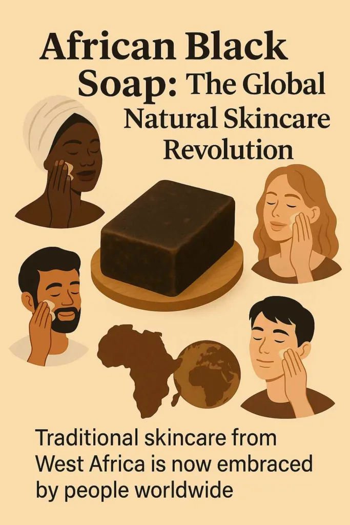 Explore African black soap benefits with this authentic natural skincare soap designed to deeply cleanse, hydrate, and rejuvenate all skin types.